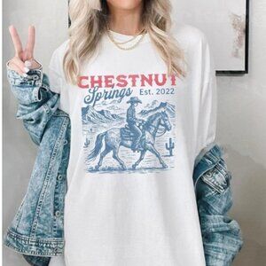 Chestnut Springs Cowboy Romance Shirt Western Country Graphic Fan Gift Retro 99